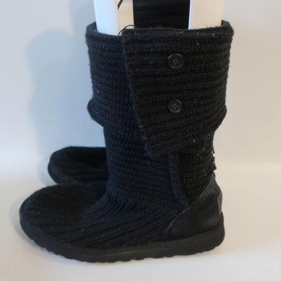 Womens Ugg Black S/N 5819 Knit Cardy Booties 7 - Picture 3 of 9